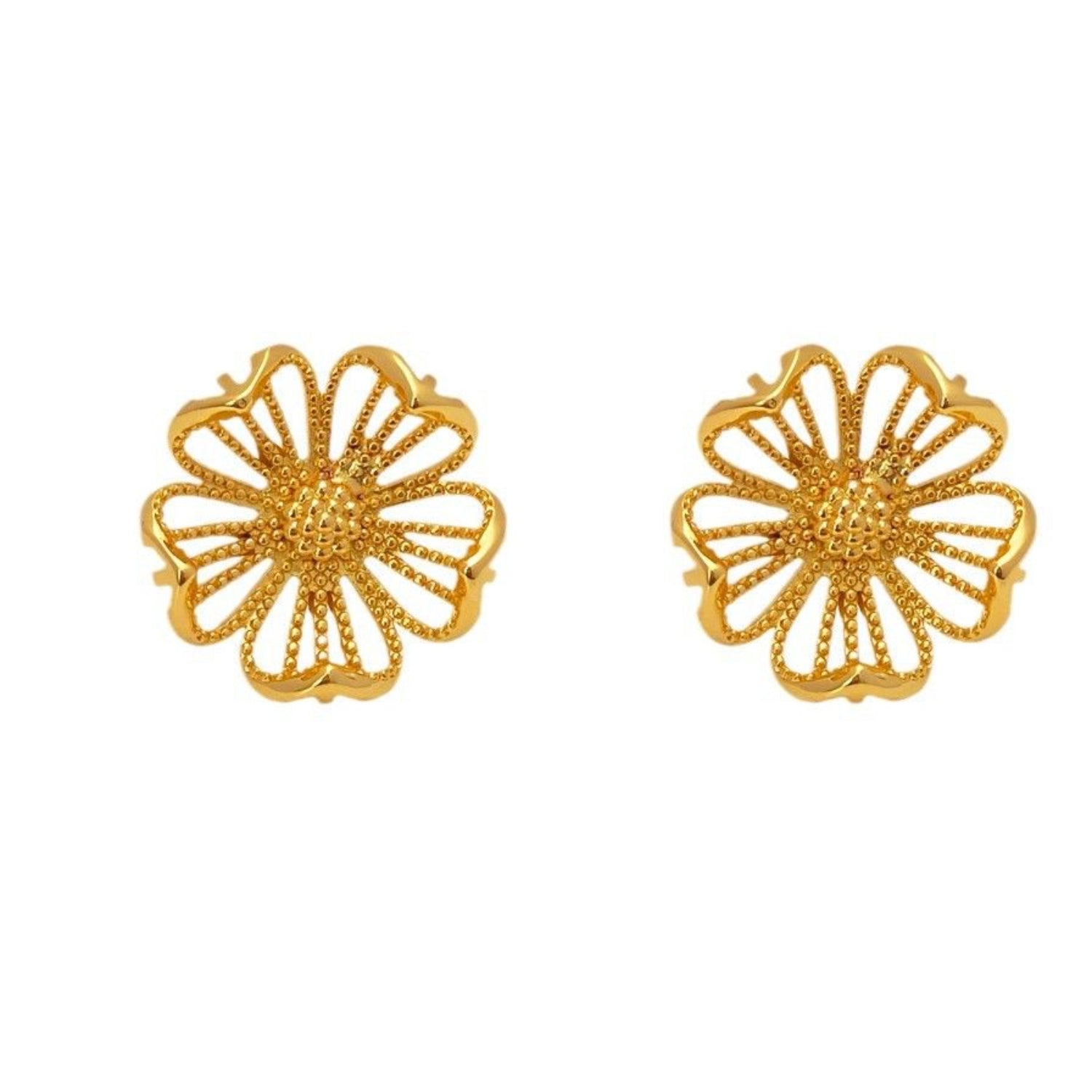 Floral Hollow Styled Charismatic Stud Earrings JLT12897