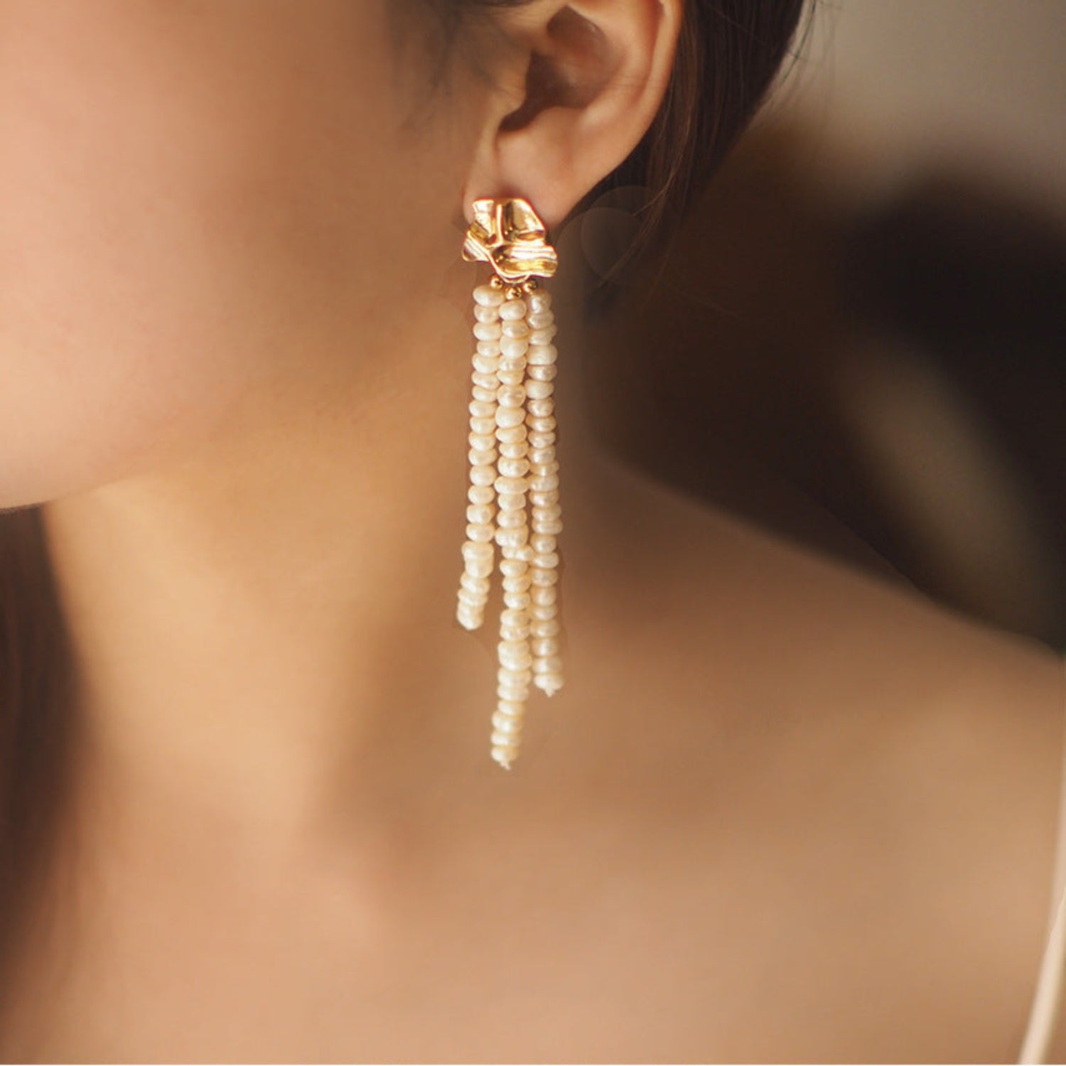 Tassel Pearl Lay Dangling Earring JLT12923