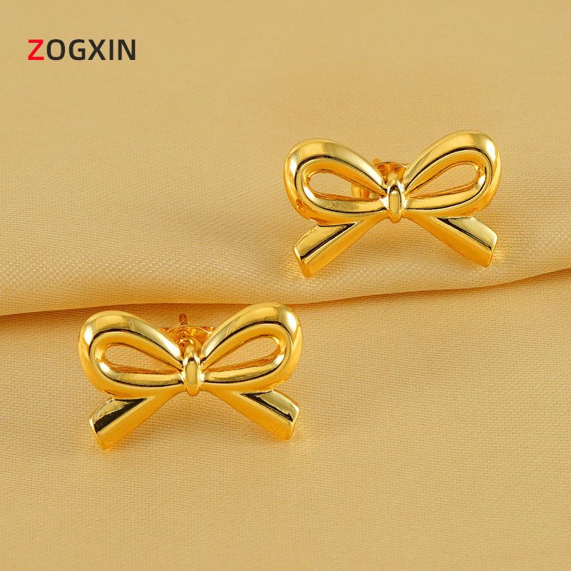 Classic Bow Of Elegance Gold Earring JLT12929