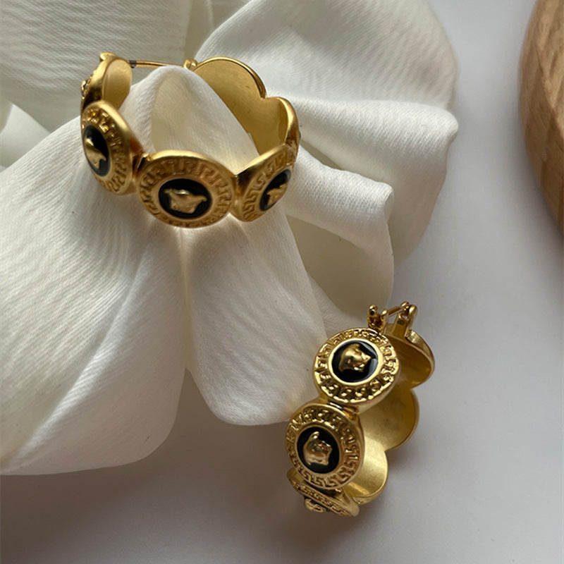 Retro Metal Gold Earring JLT12934