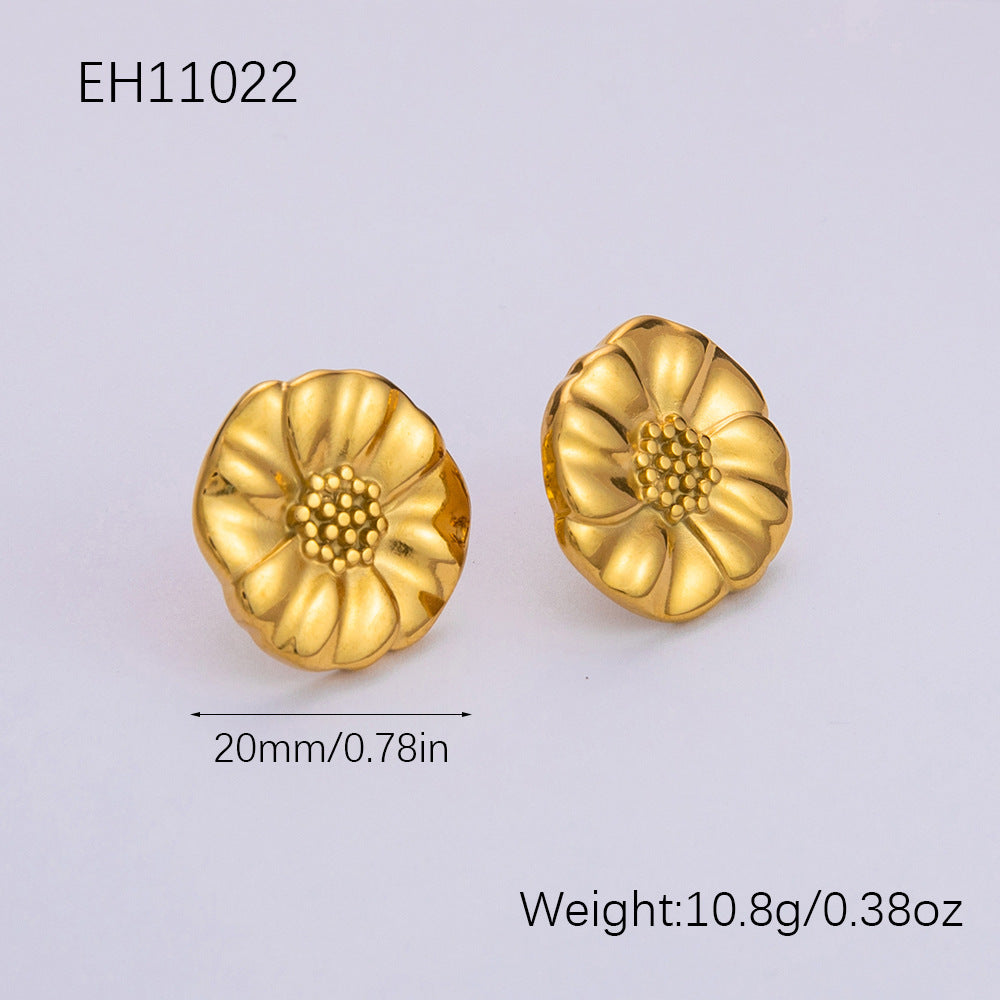 Attractive Brass Flower Stud Earring JLT12937