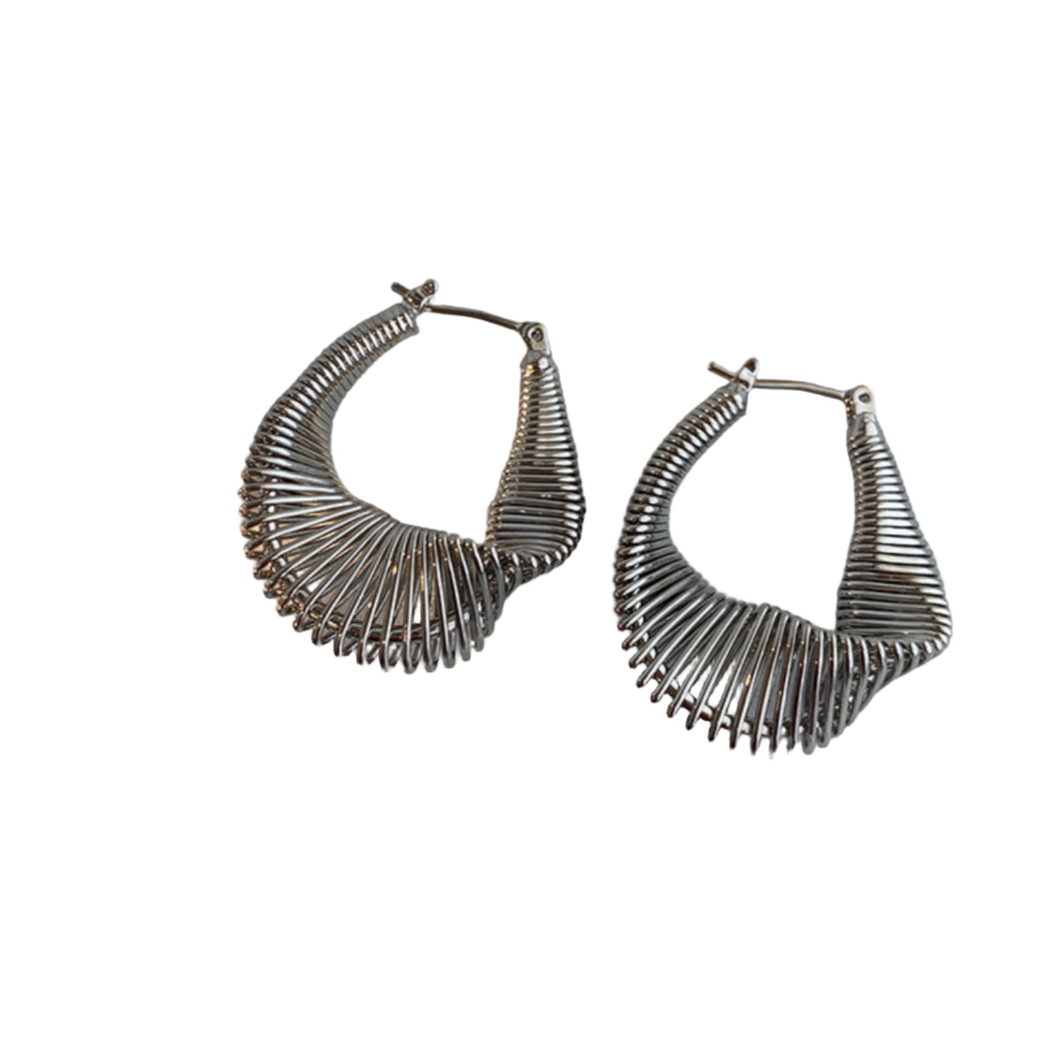 Trendy Irregular Twisted Silver Earring JLT12976