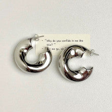 Modern Moon Curve Hoops JLT13052