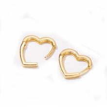 Thick Metal Exaggeration Heart Hoops JLT13056