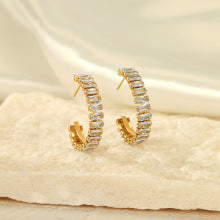 Elegant Zircon C Hoops JLT13062
