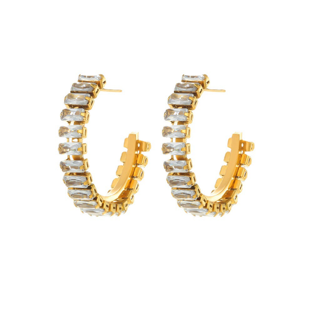 Elegant Zircon C Hoops JLT13062