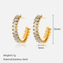 Elegant Zircon C Hoops JLT13062