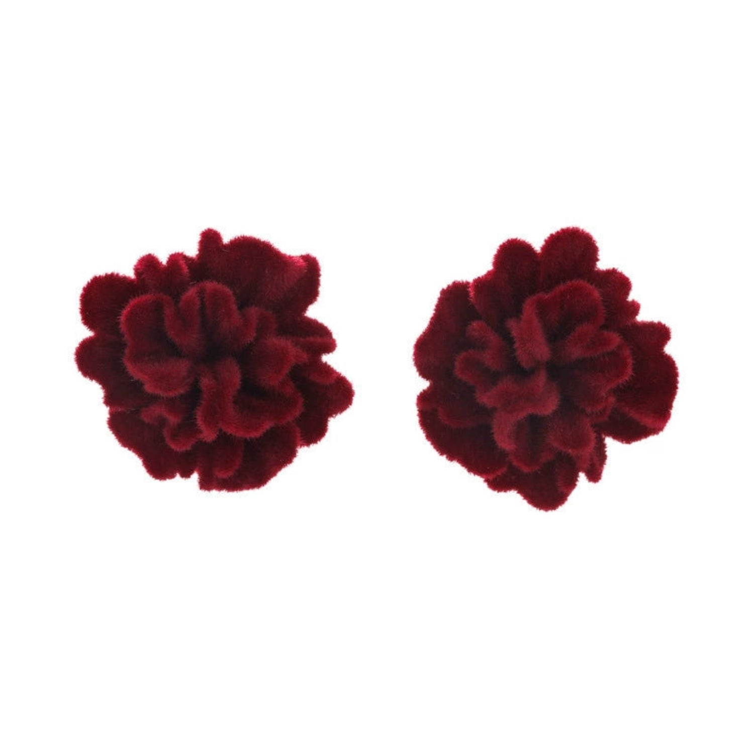 Velvet Red Rose Stud Earrings JLT13532