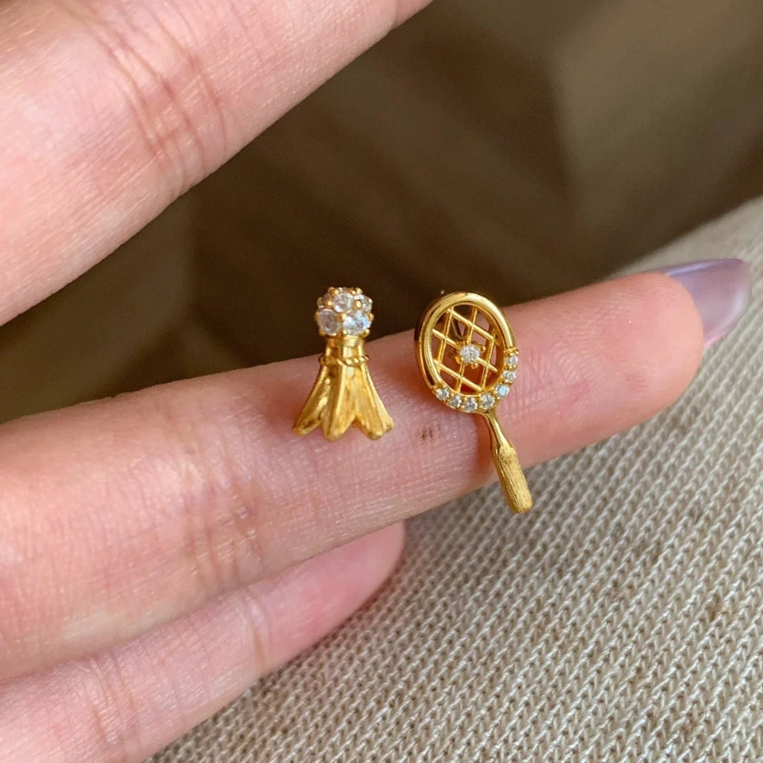 Badminton Racket and Shuttlecock Studs JLT13585