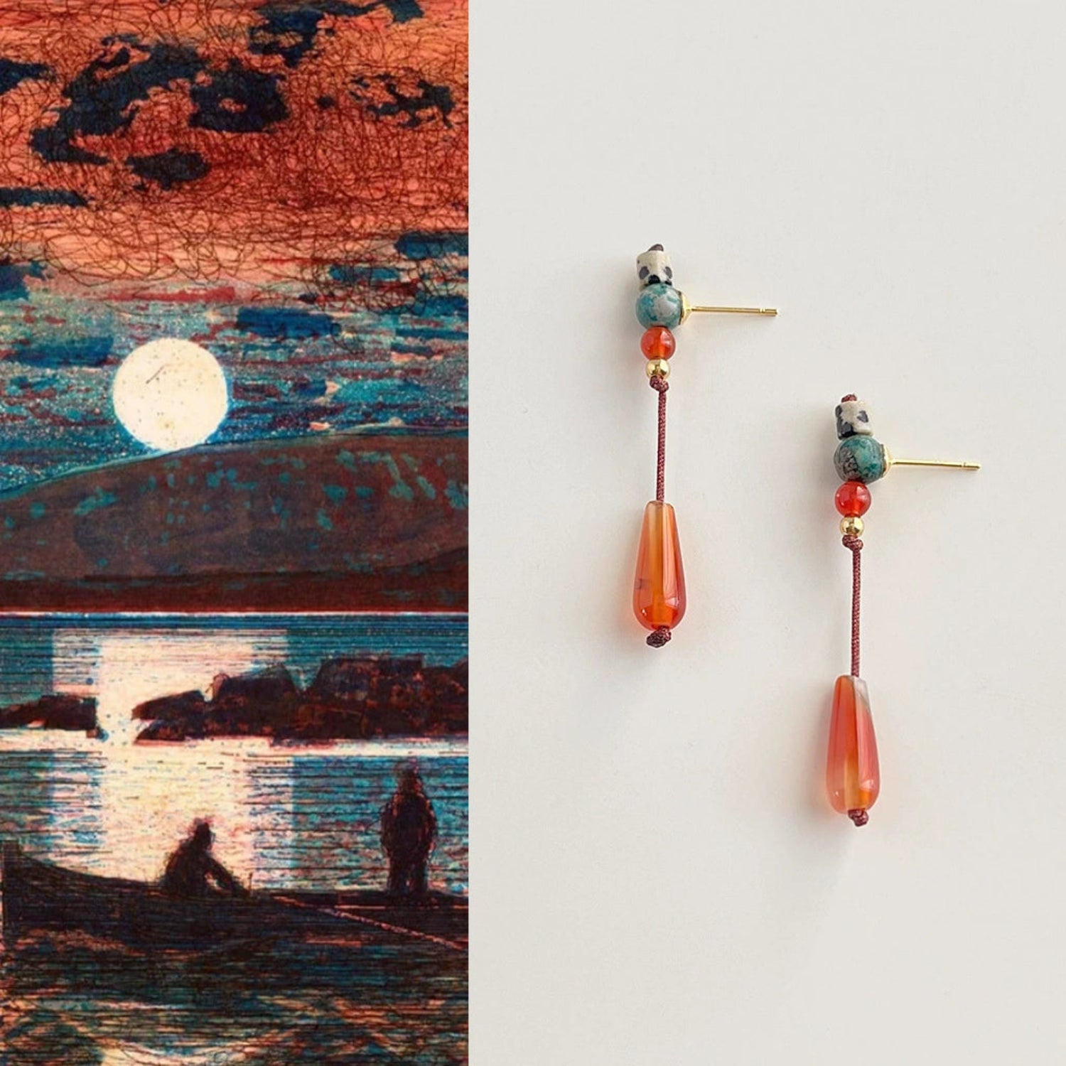 Artisan Beaded Drop Earrings JLT13589