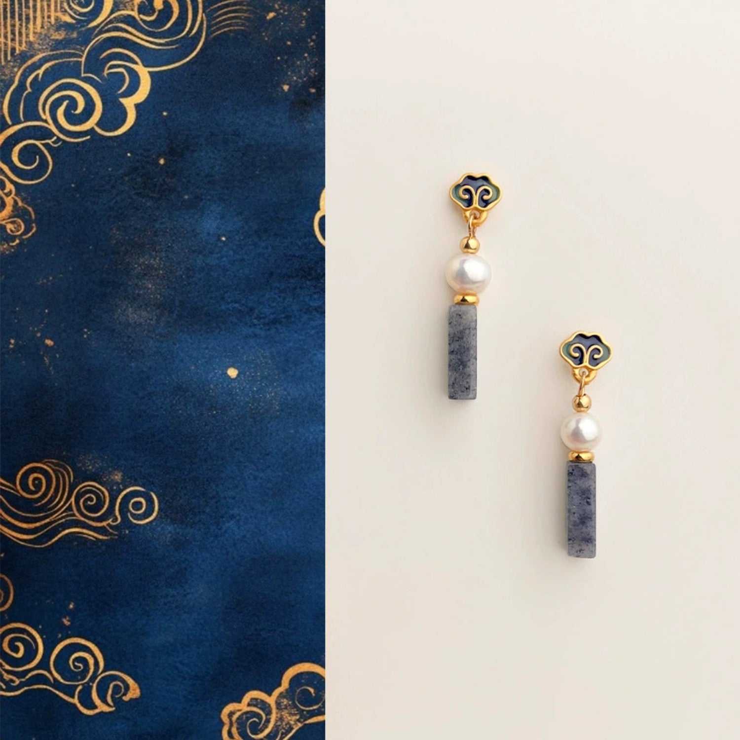 Oriental Cloud and Stone Drops JLT13594