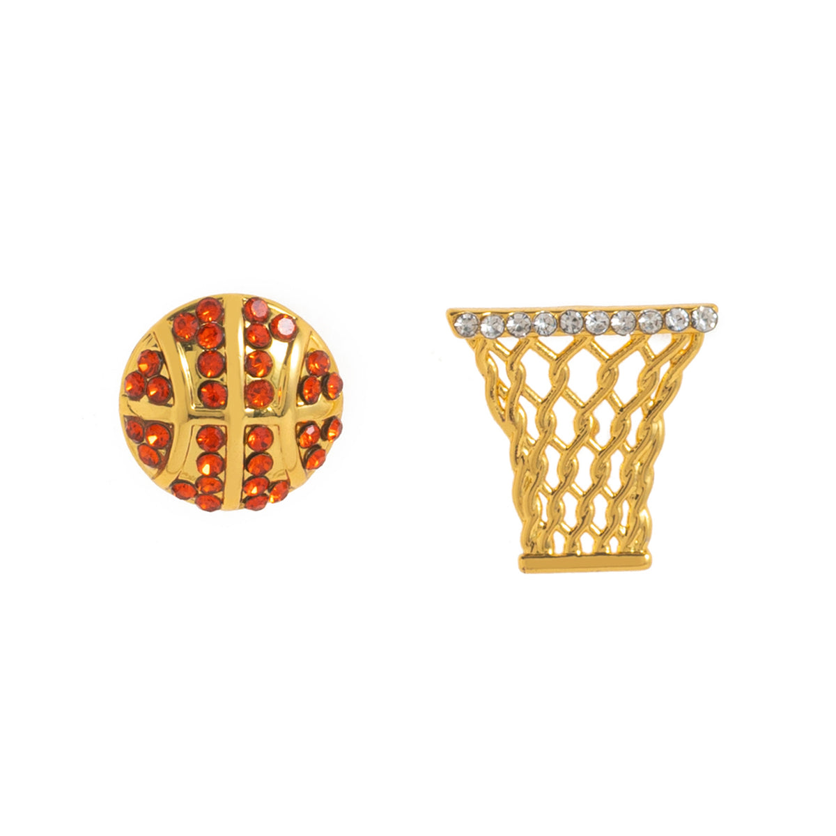 Gold Hammered Abstract Statement Earrings JLT13691