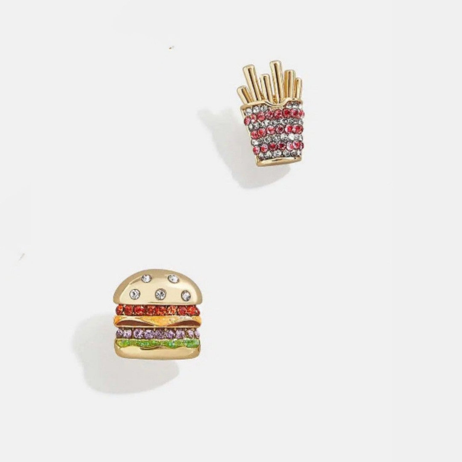 Crystal Burger and Fries Studs JLT13706