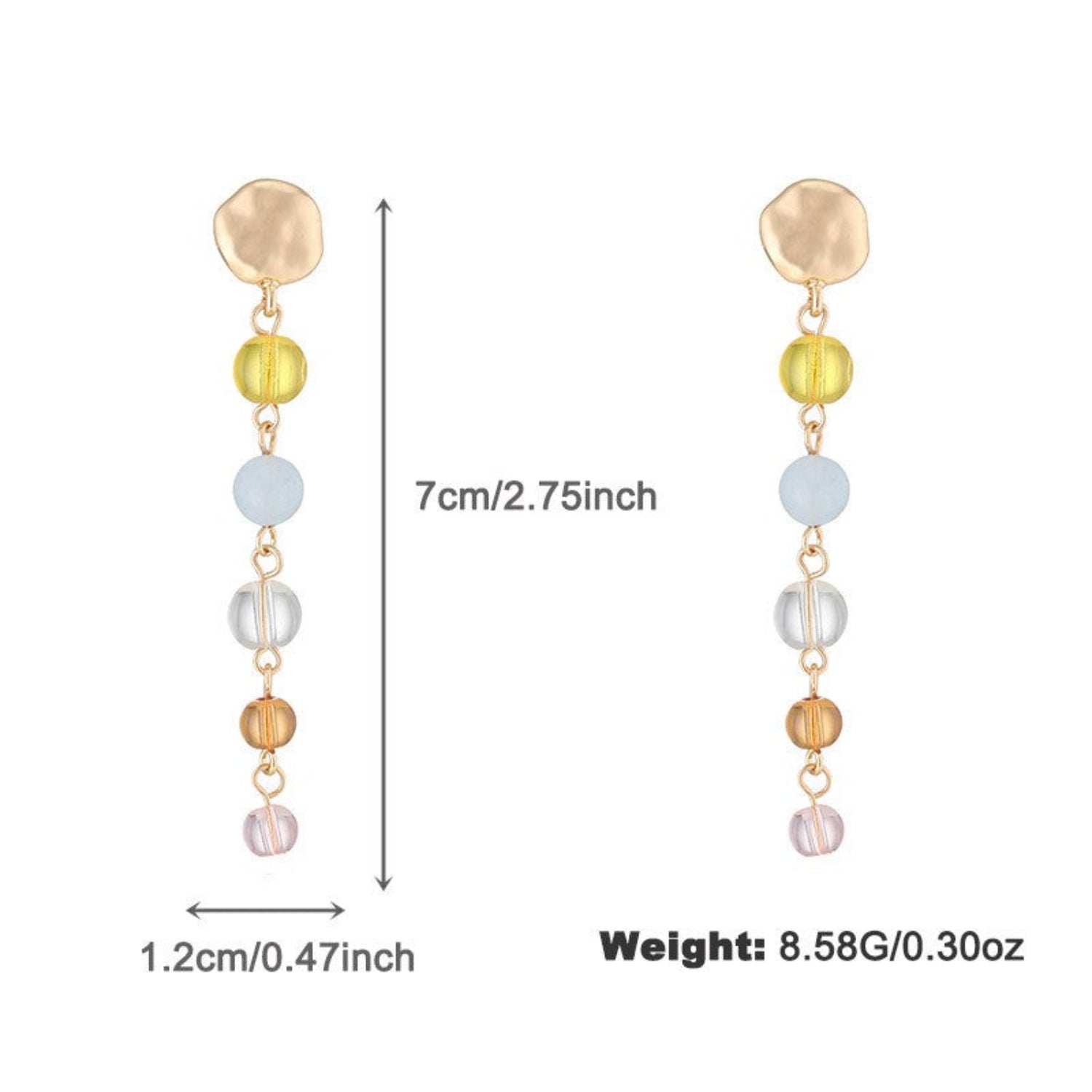 Minimalist Gold Hollow Drop Earrings JLT13721