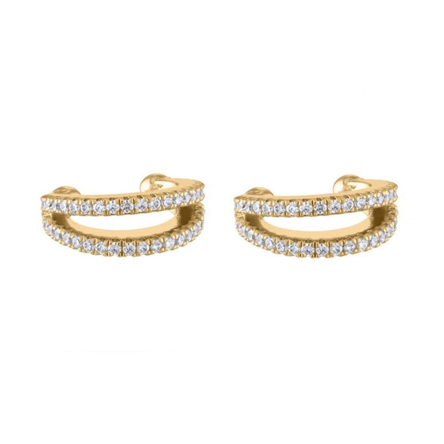 Gold Pave Crystal Ear Cuffs JLT13764