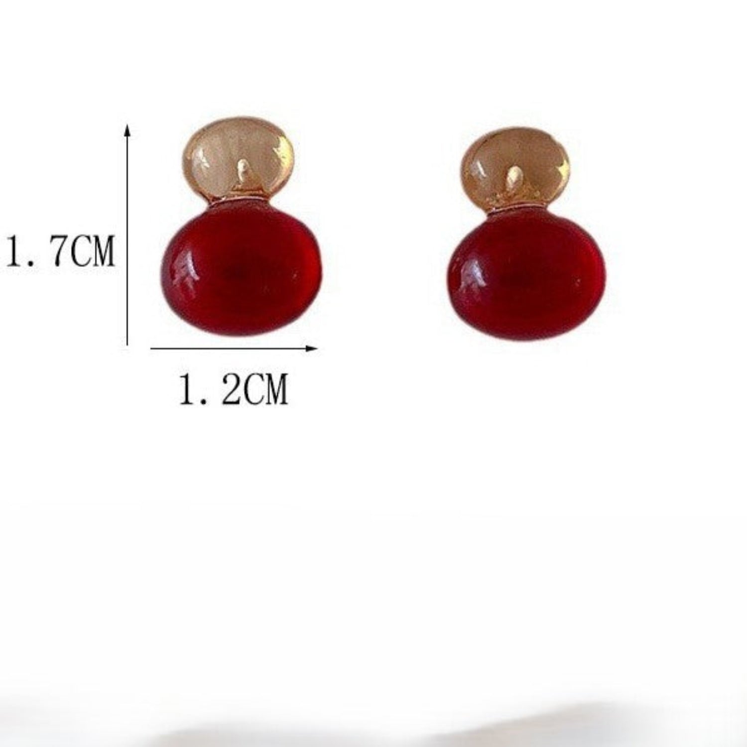 Red and Amber Resin Earrings JLT13790
