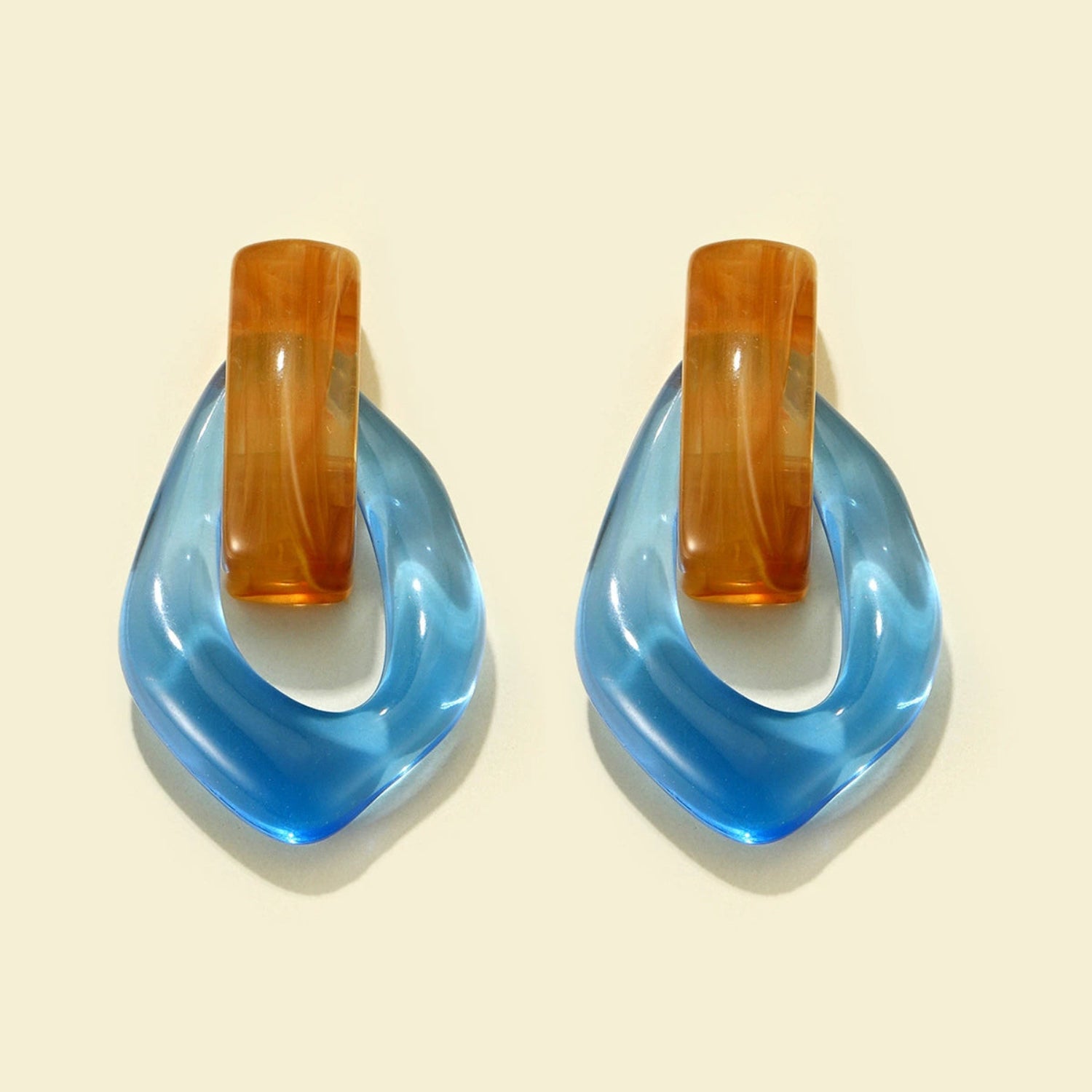 Acrylic Geometric Link Drop Earrings JLT13831