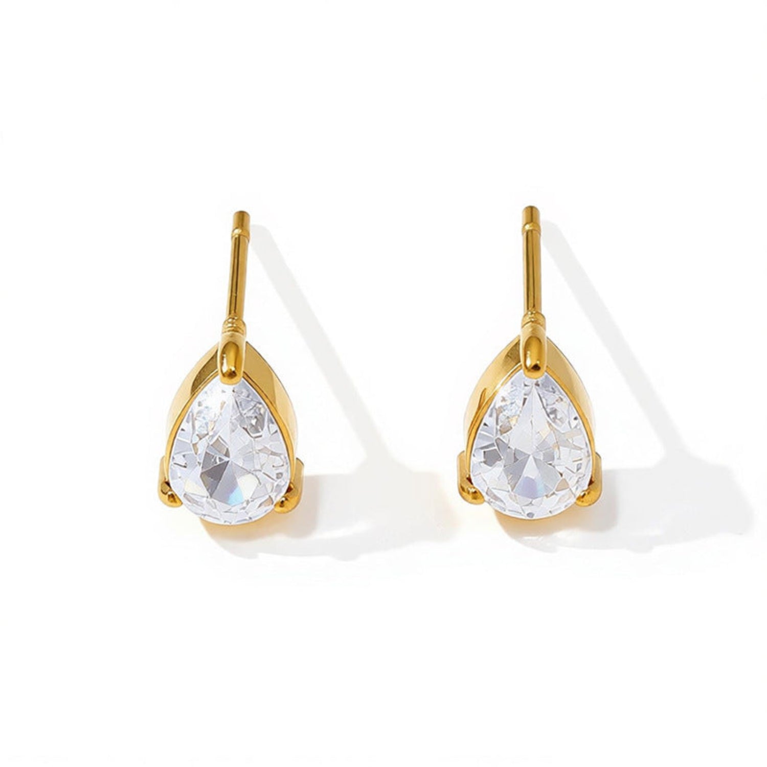Gold Crystal Glow Stud Earirings JLT13845