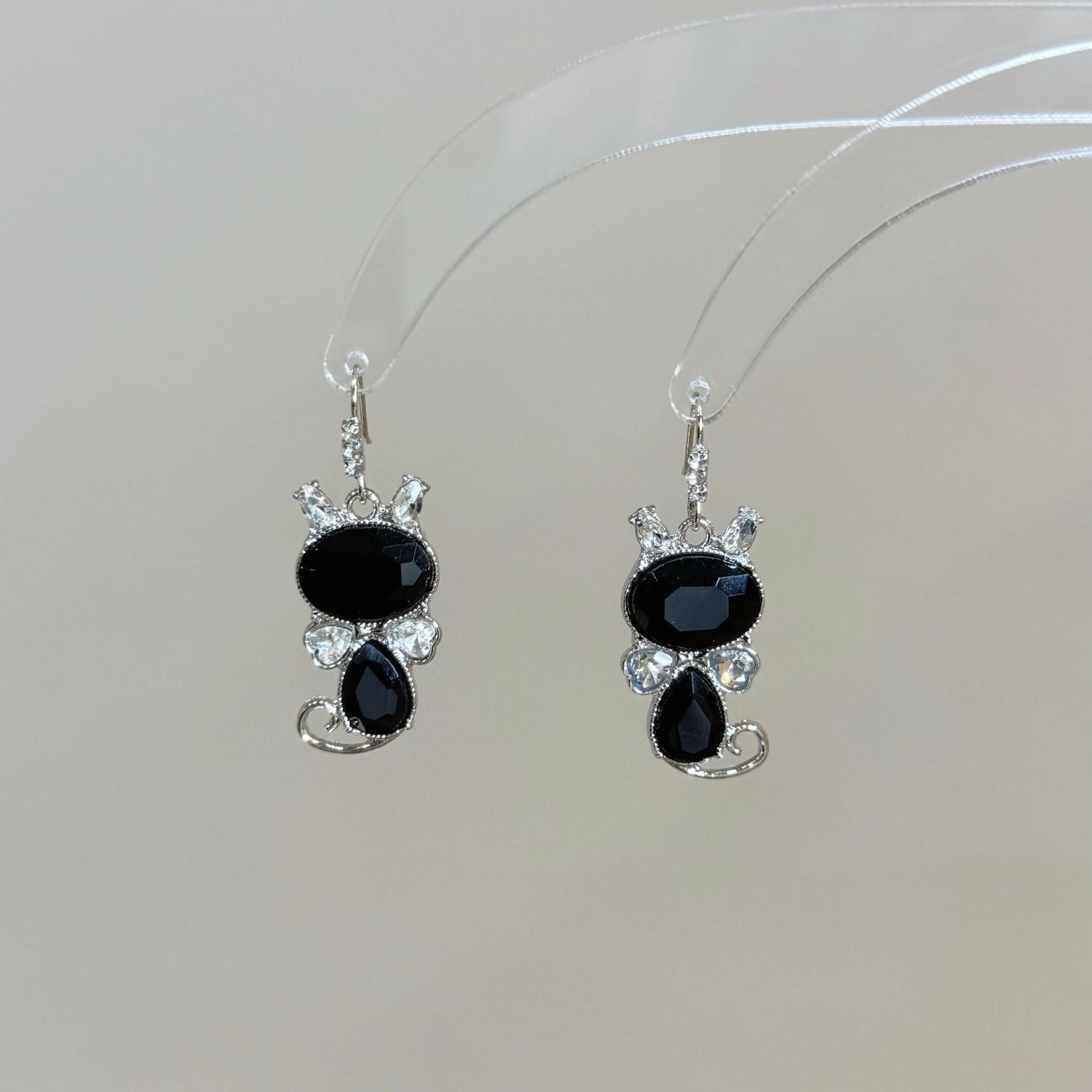 Black Cat Drop Earrings JLT13856