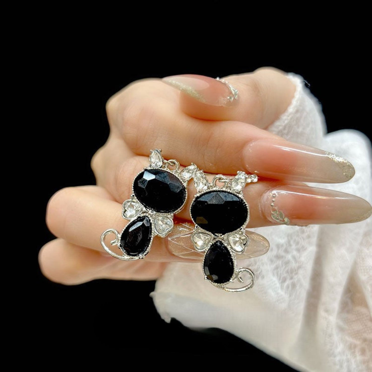 Black Cat Drop Earrings JLT13856