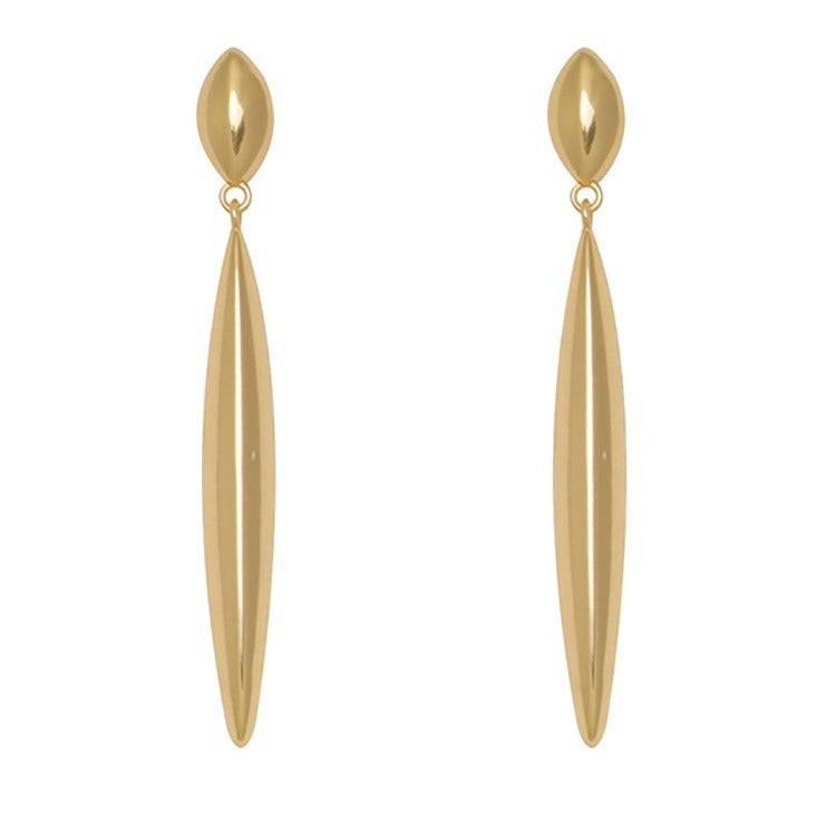Gold Sleek Drop Earrings JLT13860