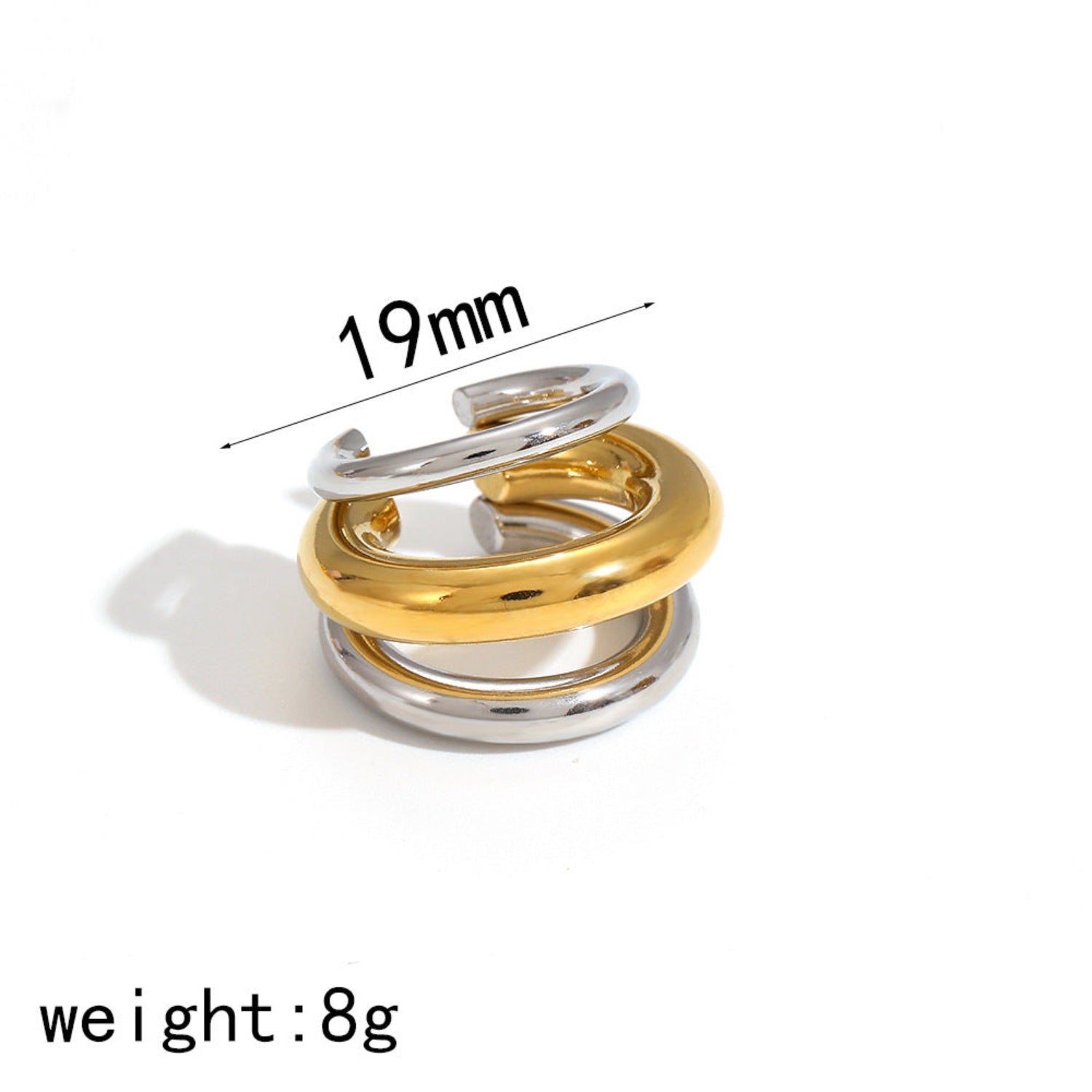 Dual Color Modern Triple-Band Ear Cuff JLT13886