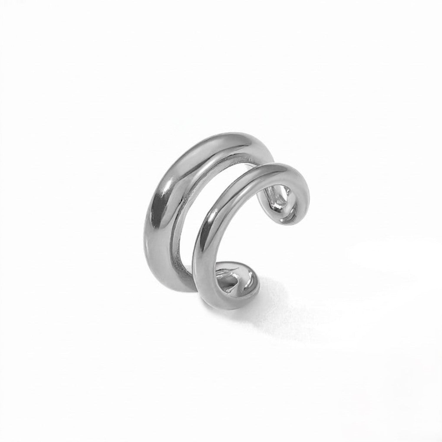 Silver Modern Double-Band Ear Cuff JLT13887