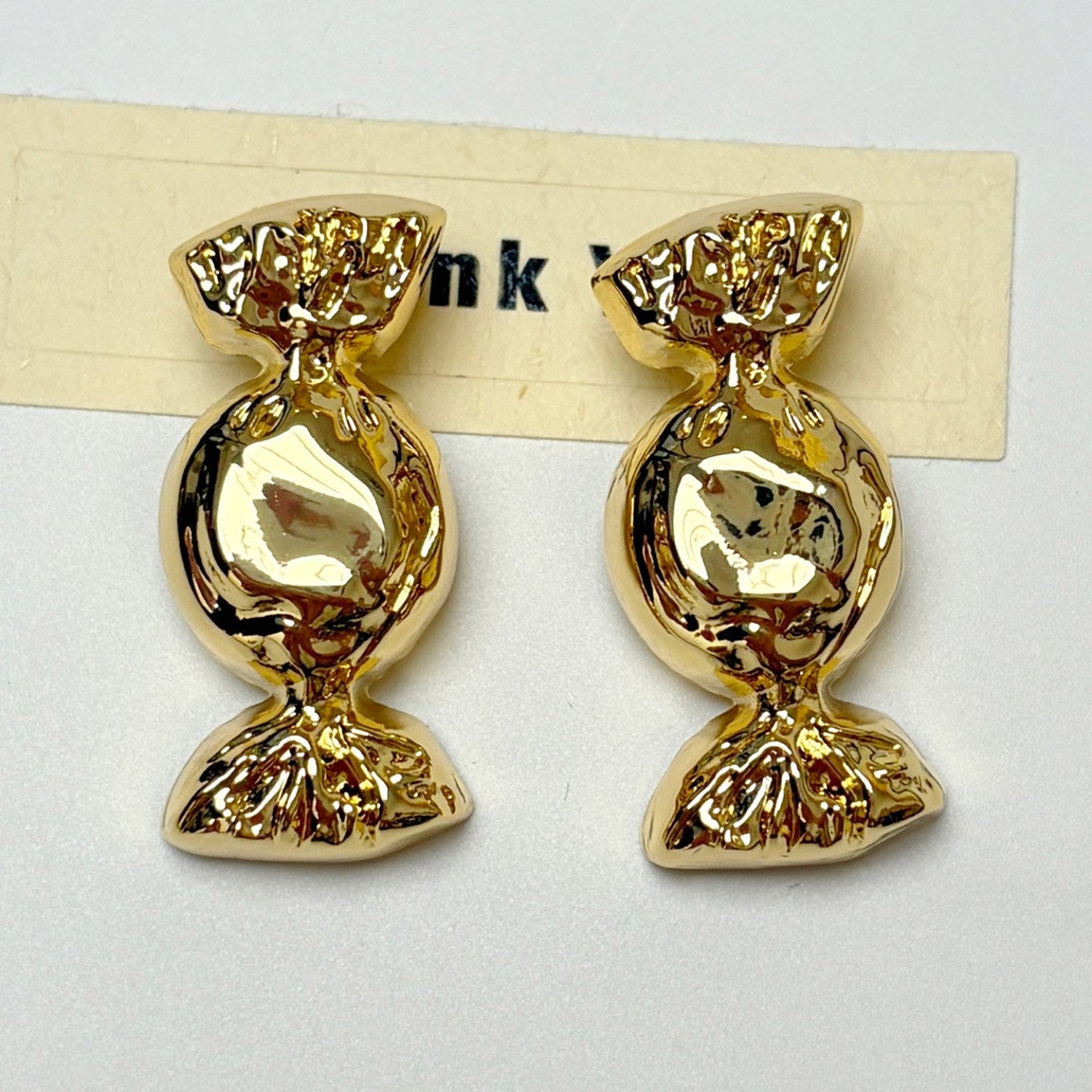 Gold Candy Oval Cute Earrings JLT13905