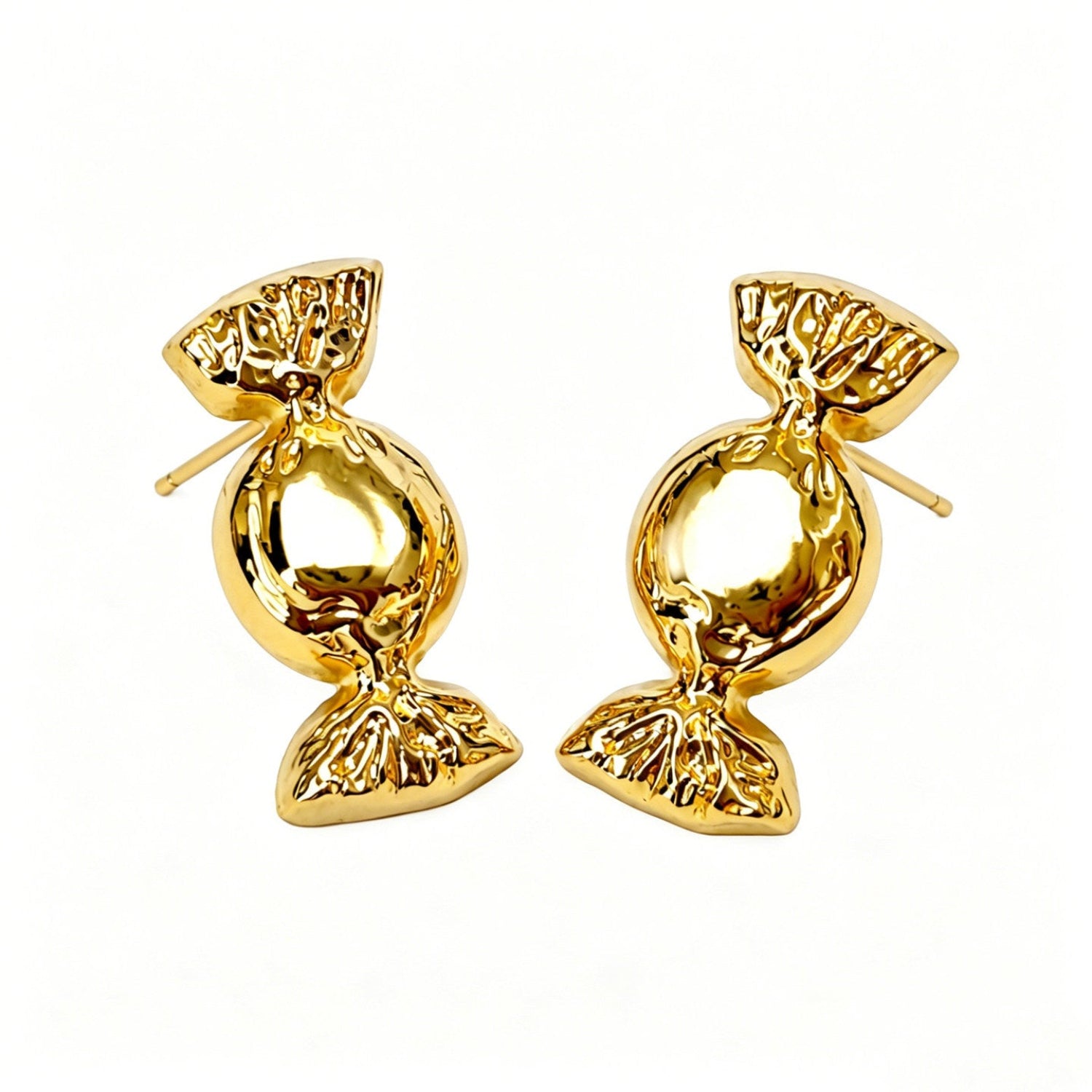 Gold Candy Oval Cute Earrings JLT13905