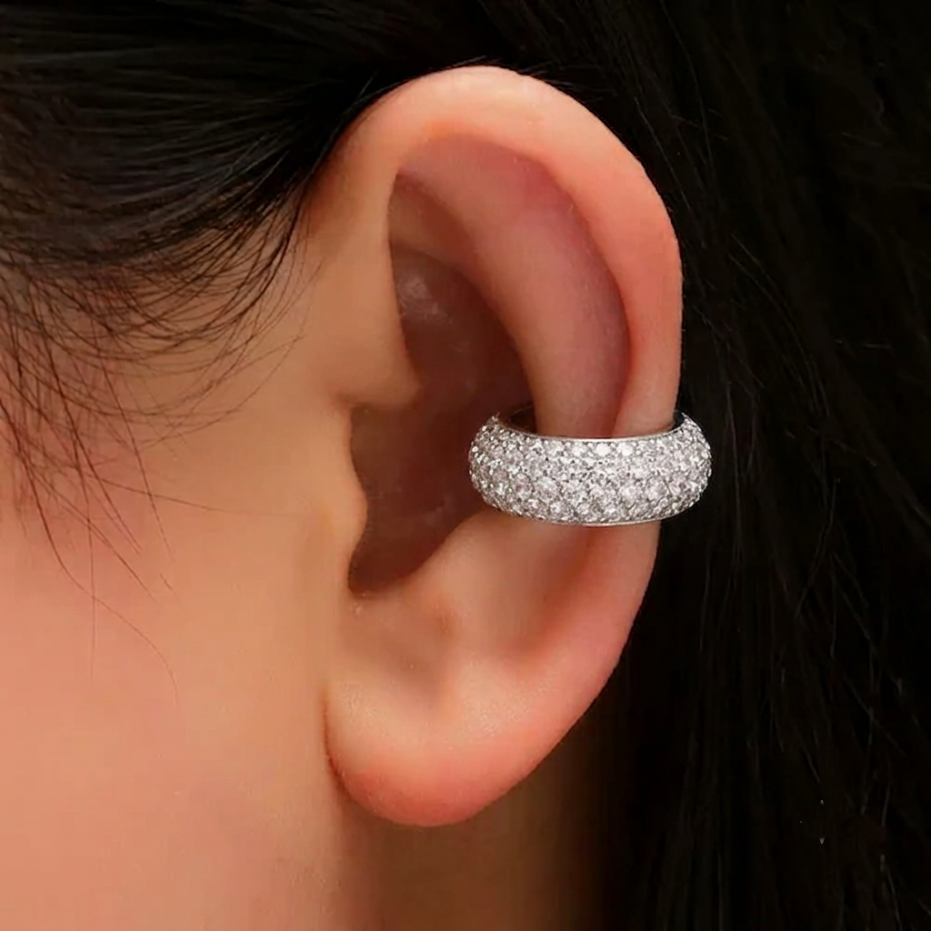 White Cystal Ear Cuffs Earring JLT13920