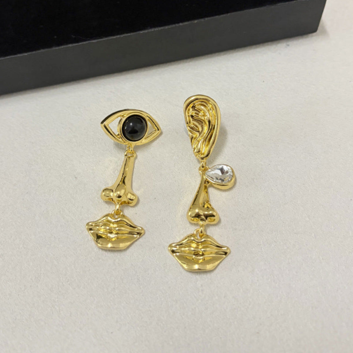 Gold Evil Eye & Coin Charm Drop Earrings JLT13923