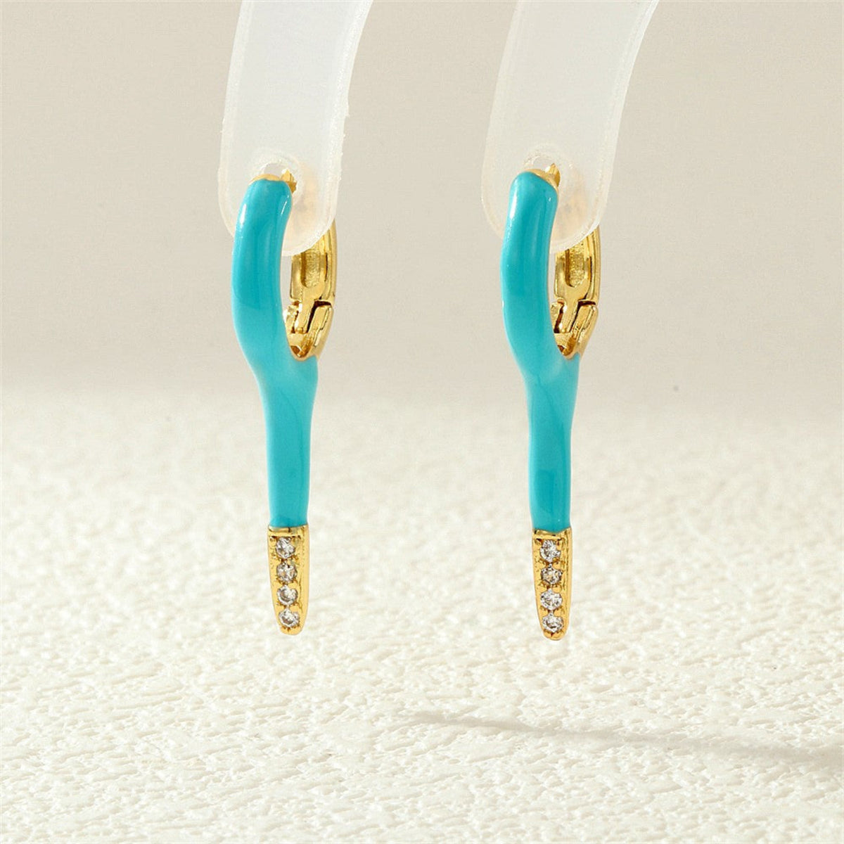 Blue Enamel Drop Earrings JLT13934
