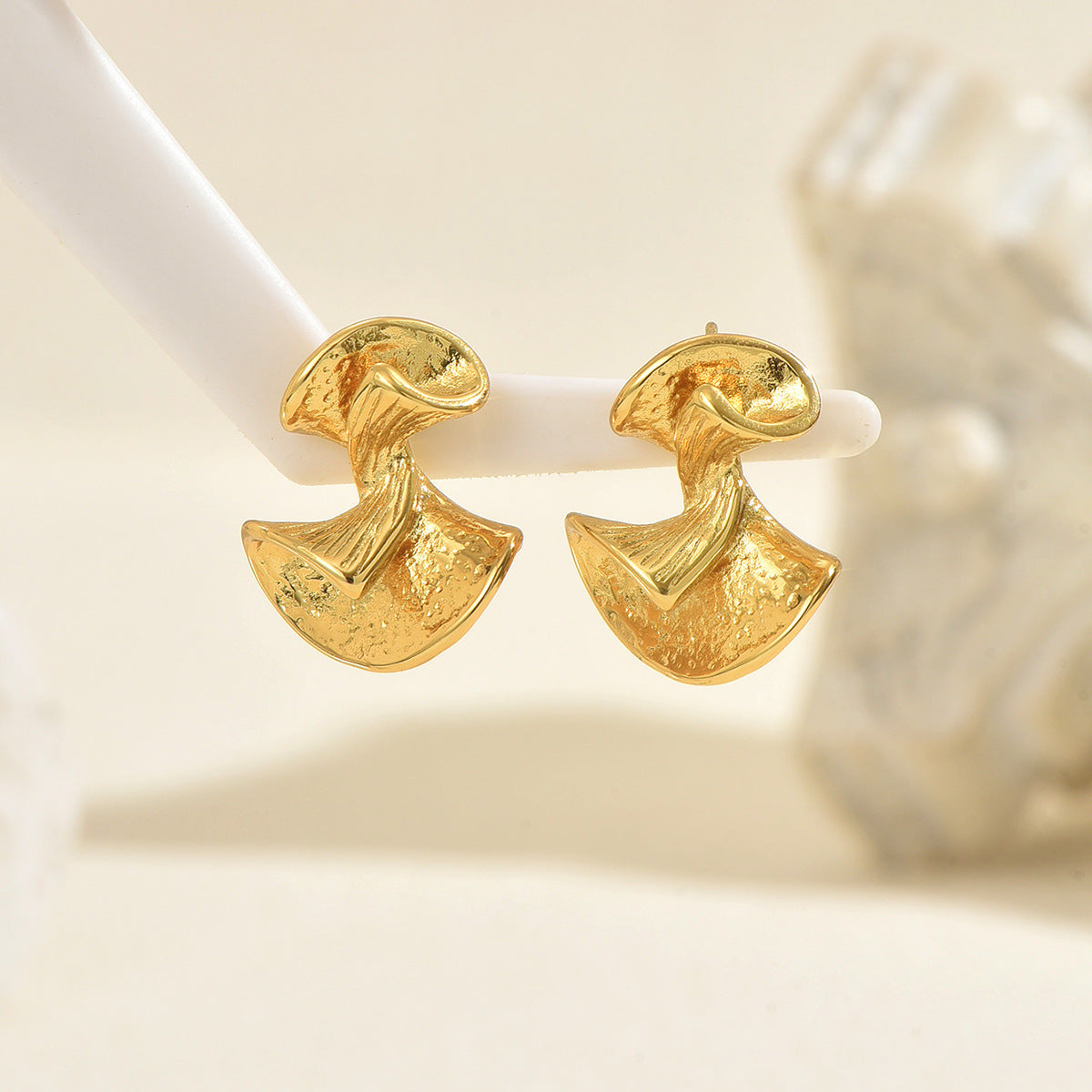 Gold Statement Hoop Earrings JLT13991