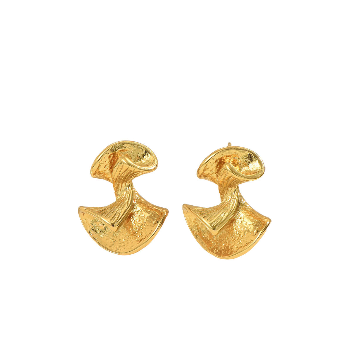 Gold Statement Hoop Earrings JLT13991