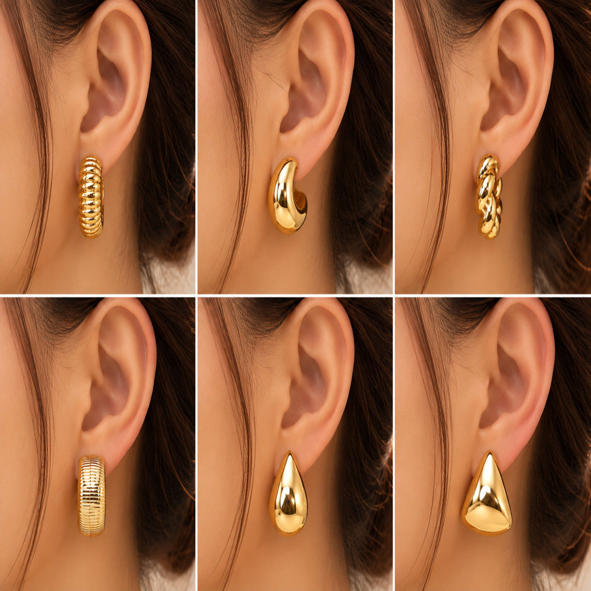 Golden Muse Collection Earrings JLT14007 (Pack of 6 Pairs)