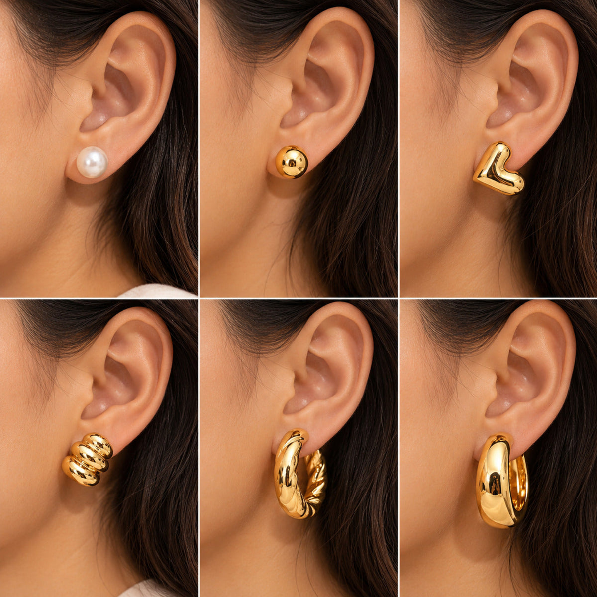Golden Luxe Edit Earrings JLT14010 (Pack of 6 Pairs)