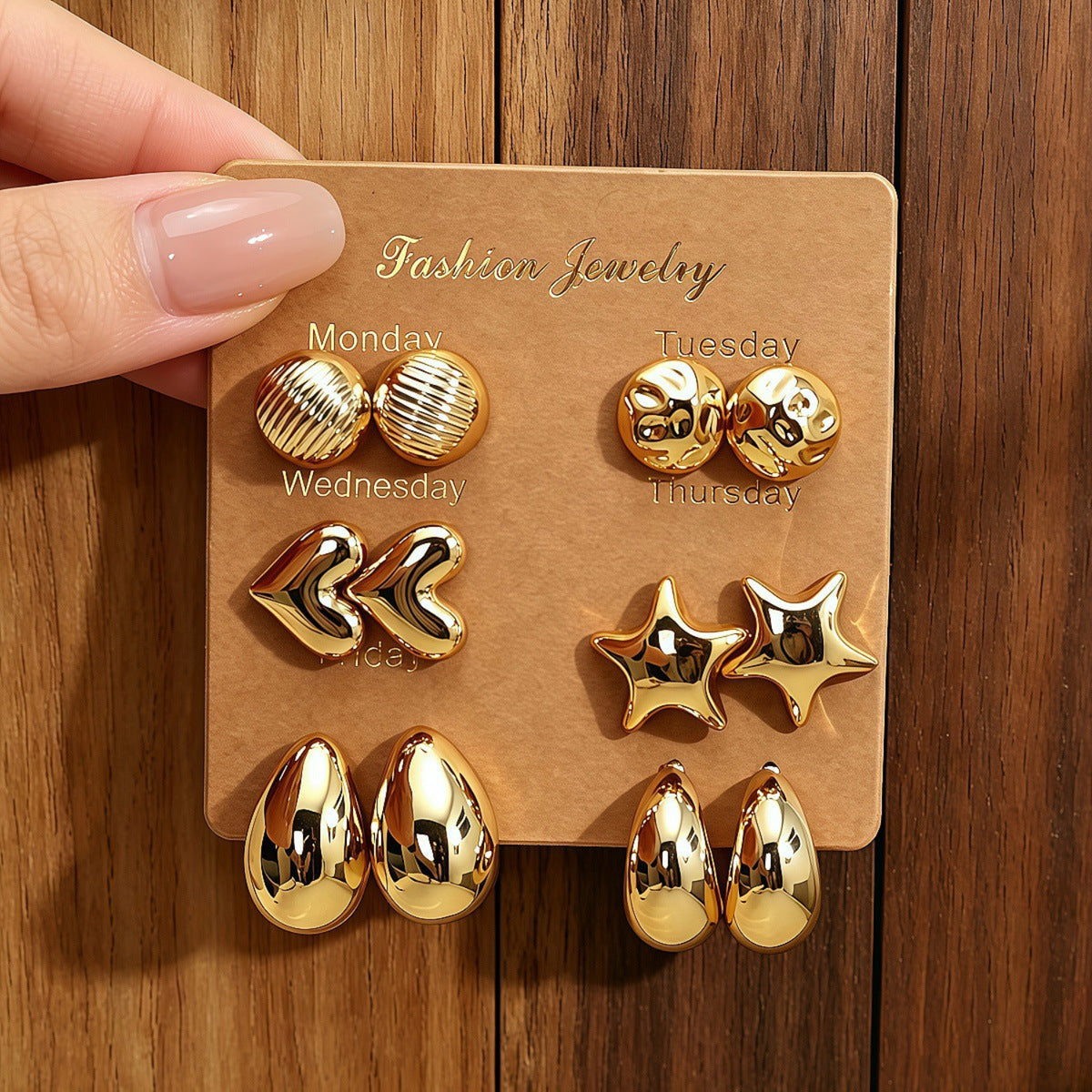 Golden Fashion Favourites Earrings JLT14028 (Pack of 6 Pairs)