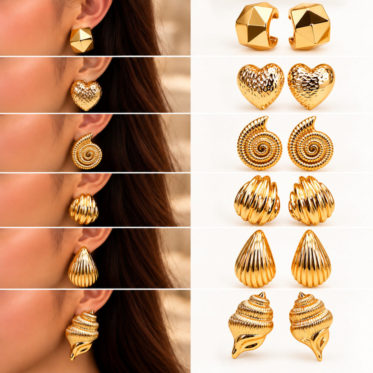 Golden Glow Favourites Earrings JLT14030 (Pack of 6 Pairs)