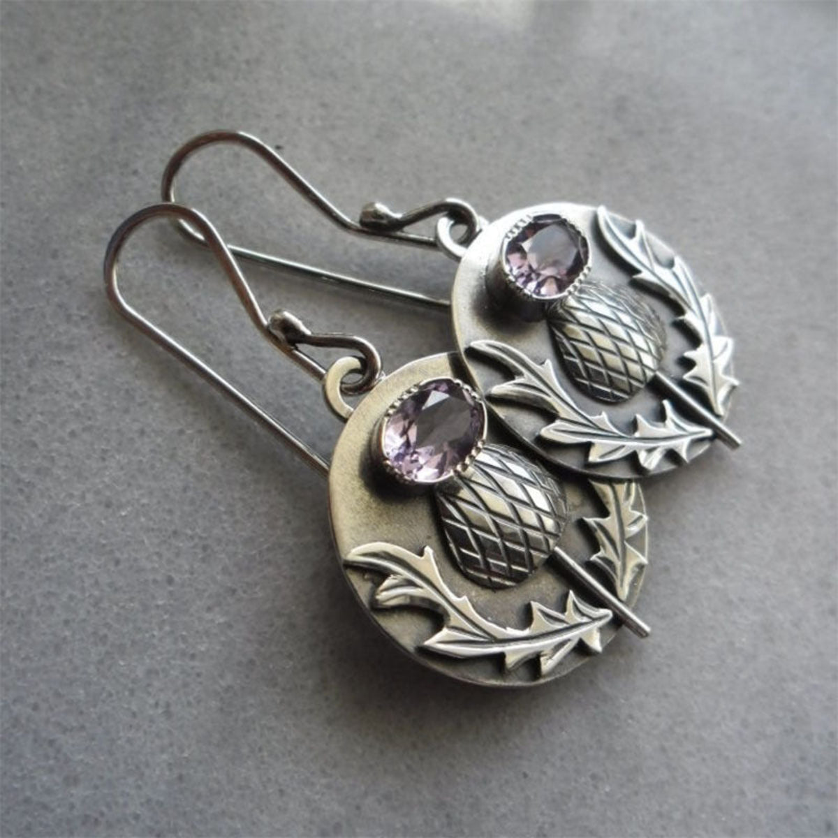 Antique Silver Bird Motif Drop Earrings JLT14063