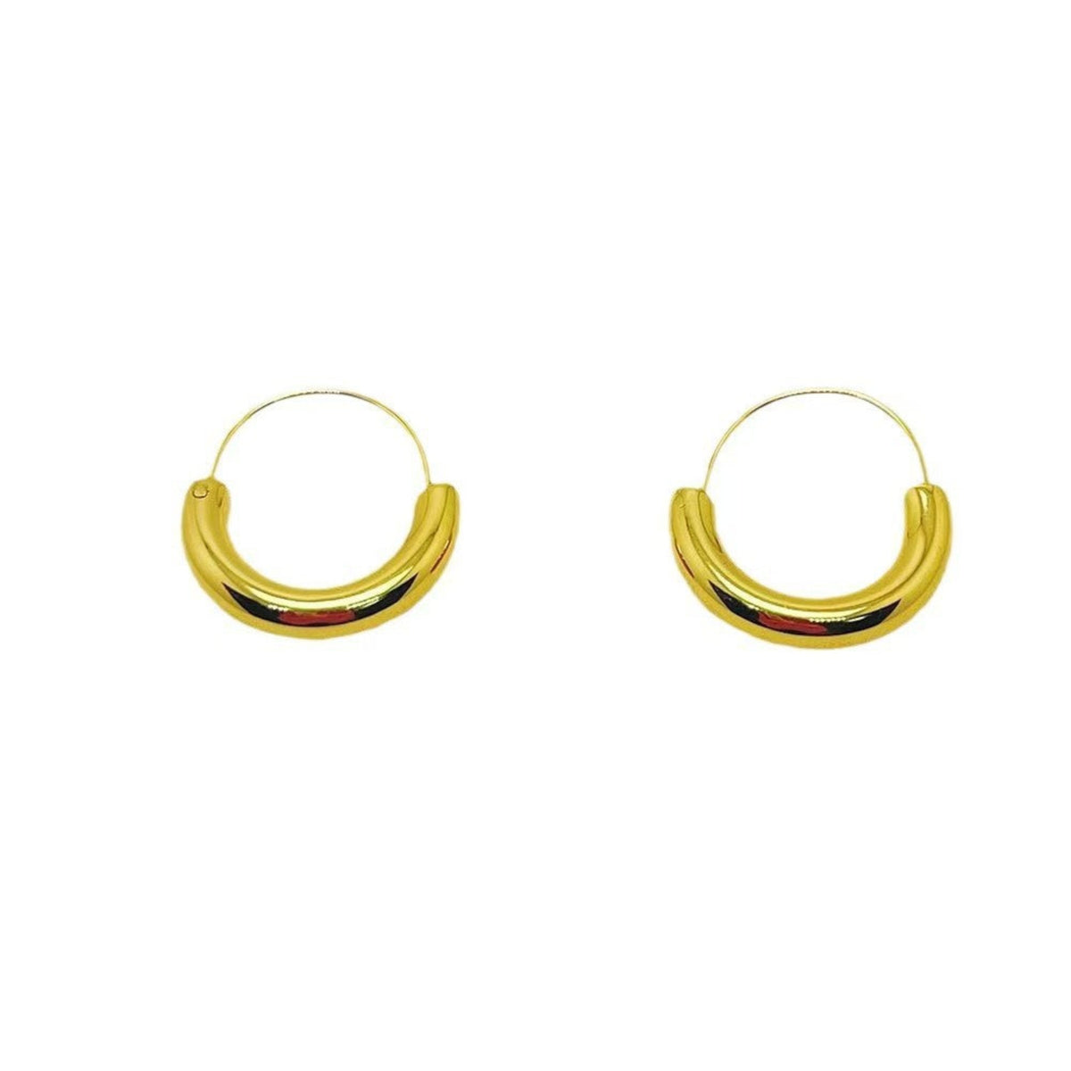 Classic Mini Chunky Gold Huggie Hoops JLT14089