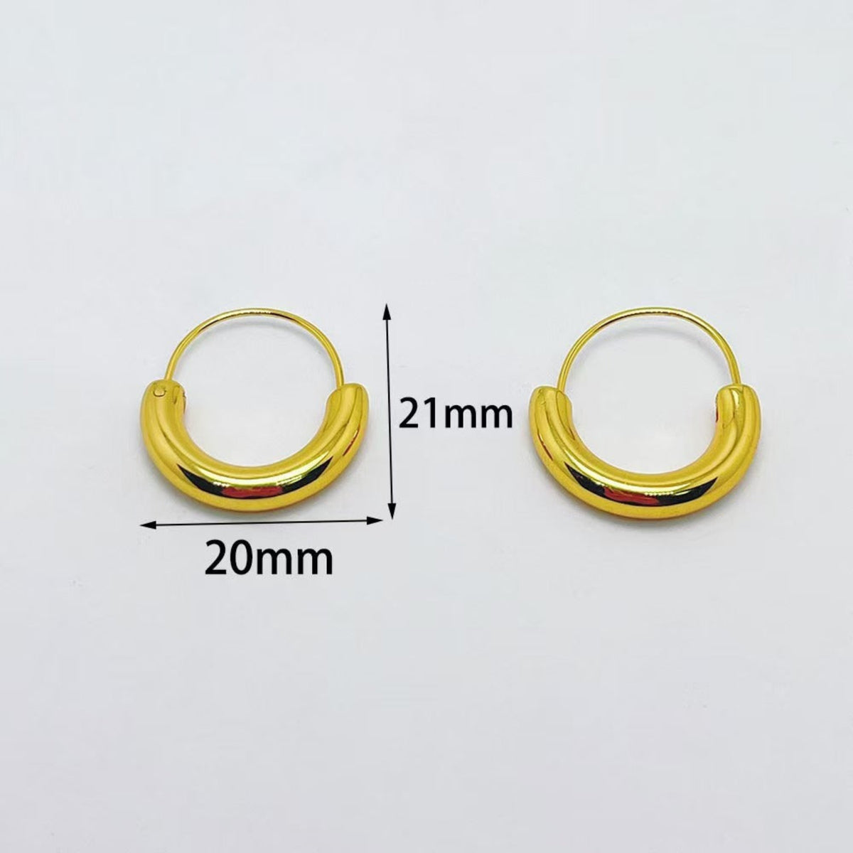 Classic Mini Chunky Gold Huggie Hoops JLT14089