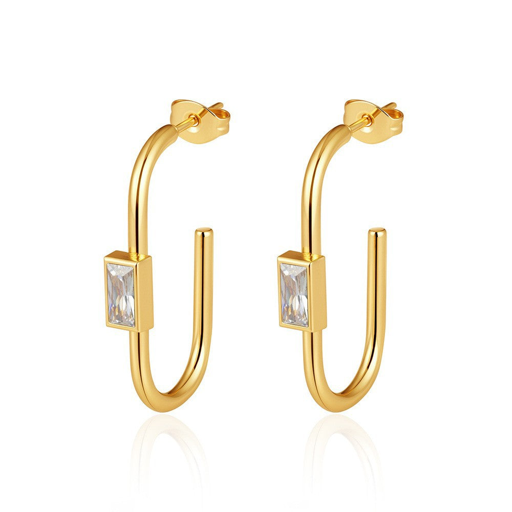 Minimal Gold Open-Hoop Earrings JLT14100
