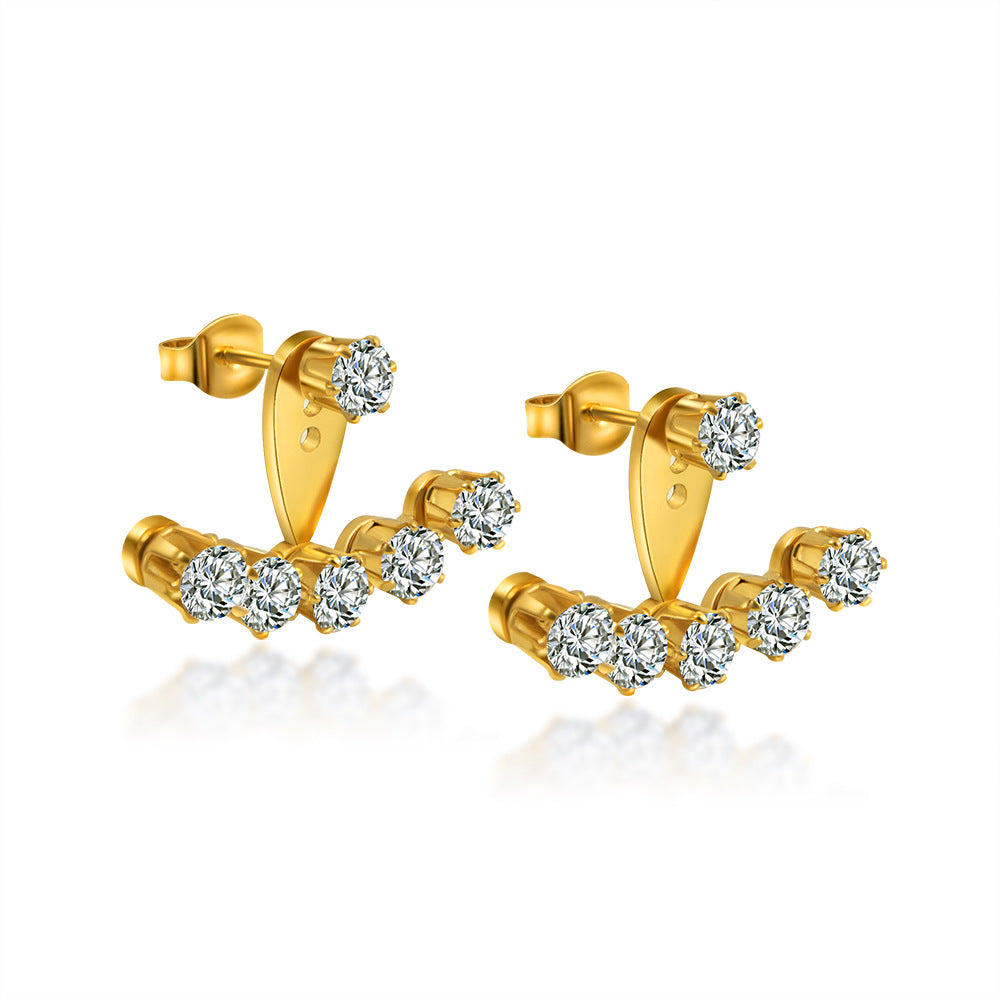 Crystal Bow and Pearl Drop Earrings JLT14121