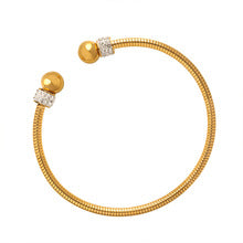Flexible Cord Rhinstone Bead Opening Bracelet JLTB0688