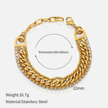 Inter Lock Chain With Tennies Small ball Bracelet JLTB0682