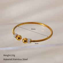 Flexible Cord Rhinstone Bead Opening Bracelet JLTB0688