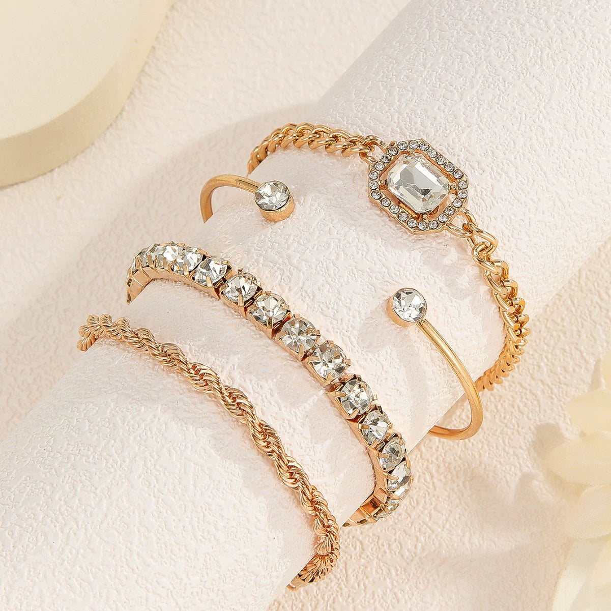 Radiant Goldie Luxury Rhinestone Bracelet Set JLTB0716