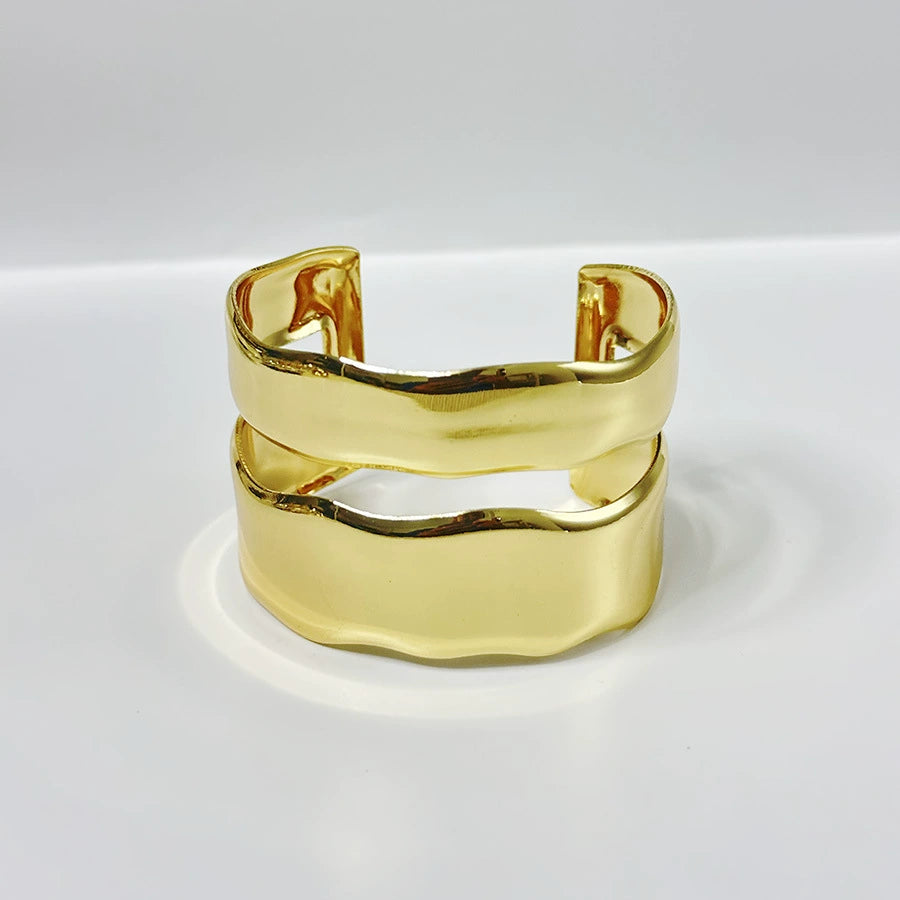 gold double ring bracelet fashionable cold style open bracelet JLTB0722