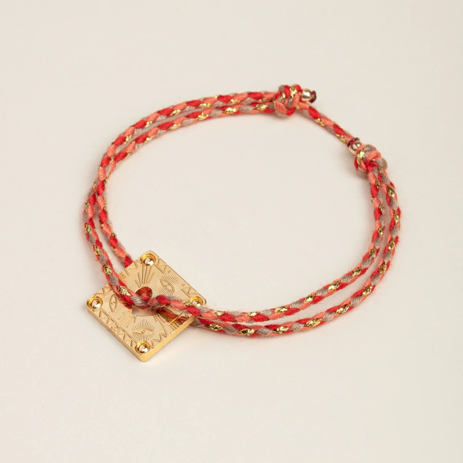 braided square shaped colored bracelet  JLTB0763