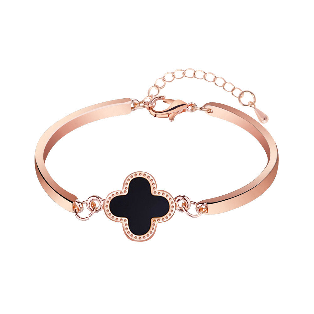 Midnight Clover Rose-Gold Bracelet JLTB0779